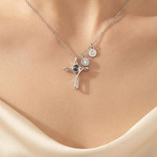 The Velvet Cross Photo Projection Necklace